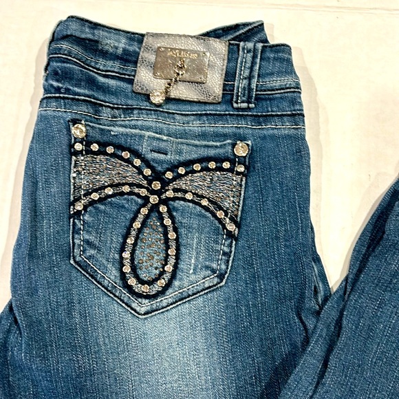 LA Idol low rise blue light wash denim Jeans - Picture 2 of 5